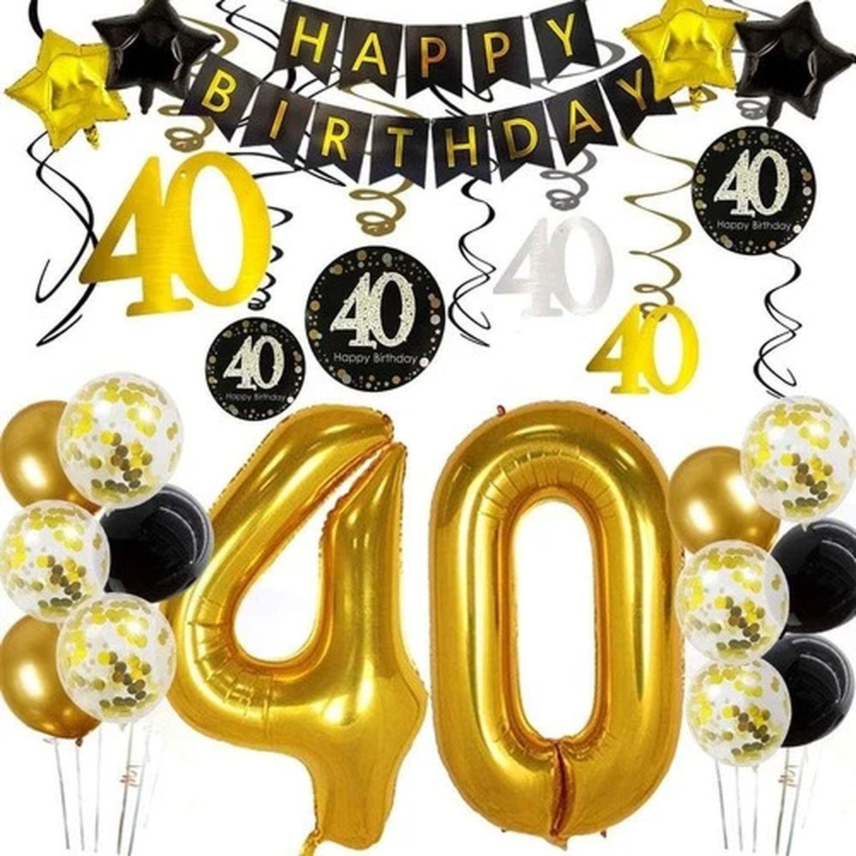 40th Birthday Decorations for Men Women 40th Birthday Party Decor 40 Years Old B