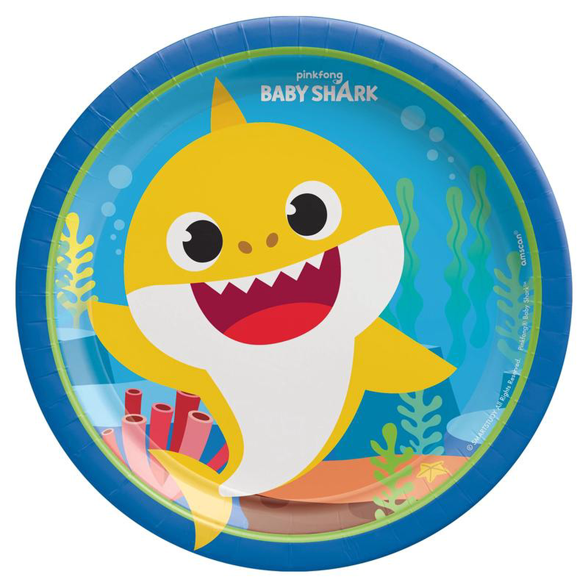 Baby Shark Round Plates 78243
