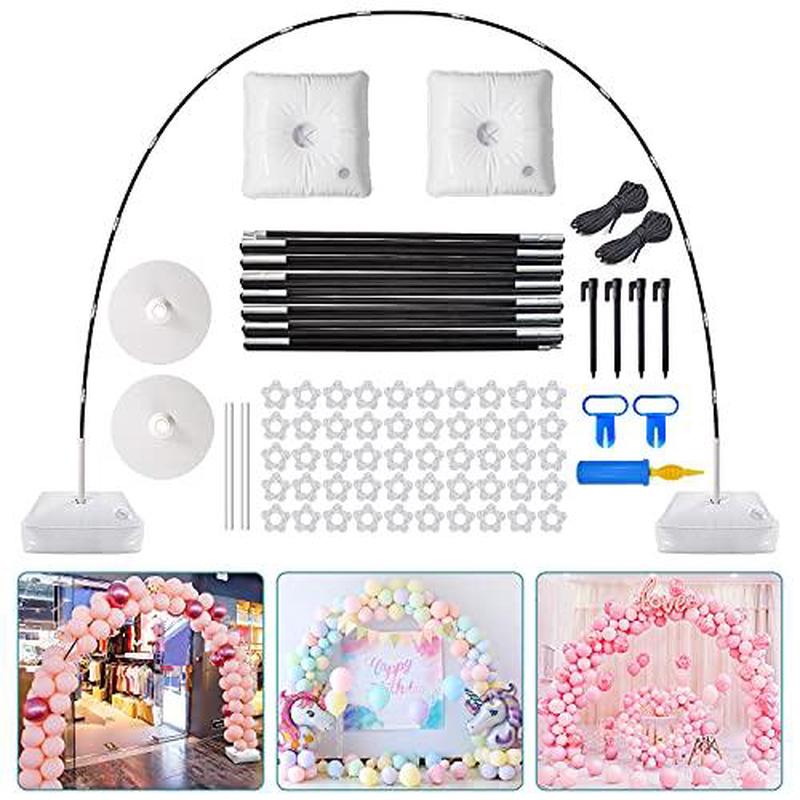 Balloon Arch Kit,9FT Tall & 10Ft Wide Adjustable Balloon Arch Stand with Water Fillable Base, For Wedding Baby Shower Birthday Party Supplies Decorations