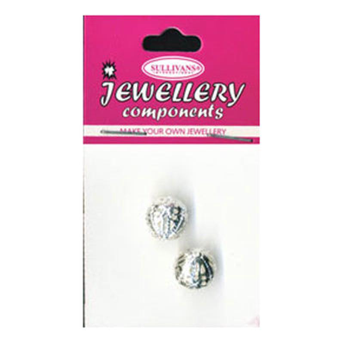BEAD BALL SILVER 2PC