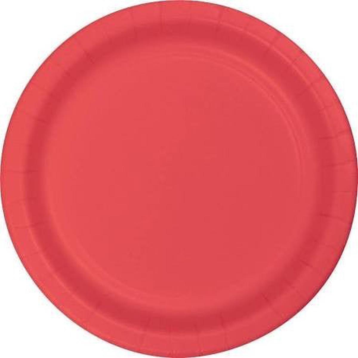 Coral Paper Dinner Plates 10'' | 24ct