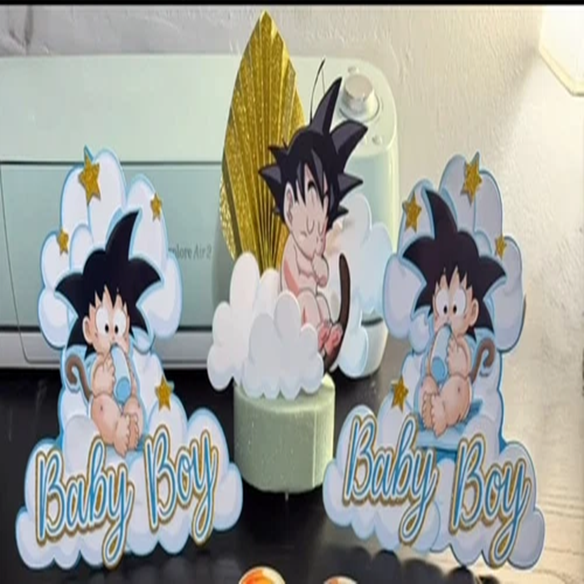 Dragon Ball Baby Shower Decoration, cake topper, table centerpiece, cupcake top