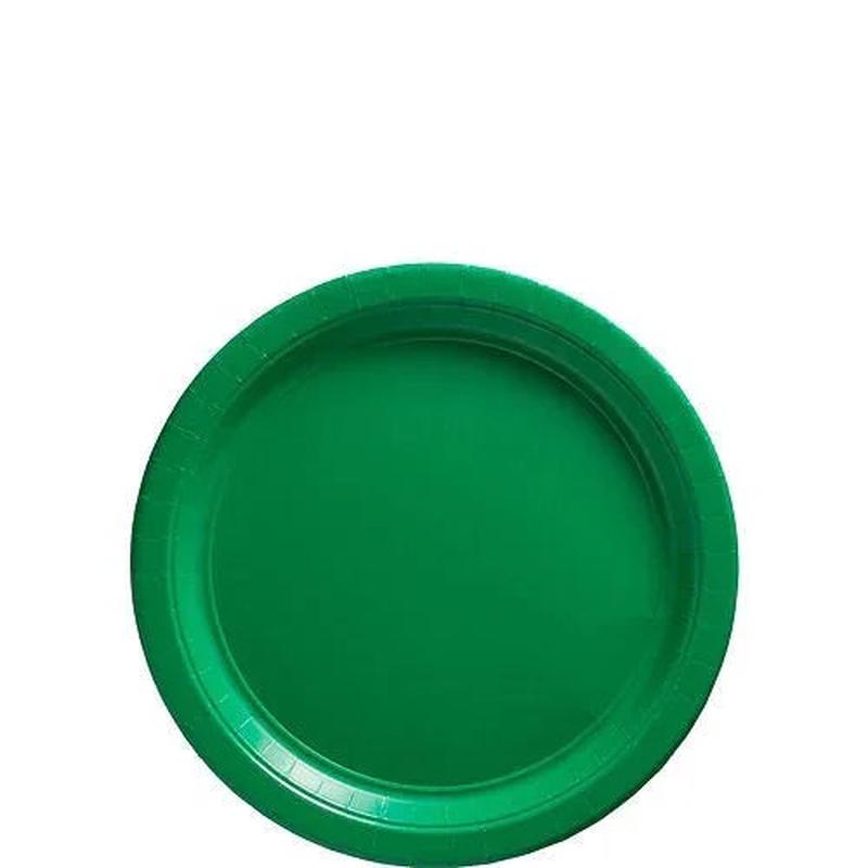 Festive Green Dessert Paper Plates 6.75" | 20ct