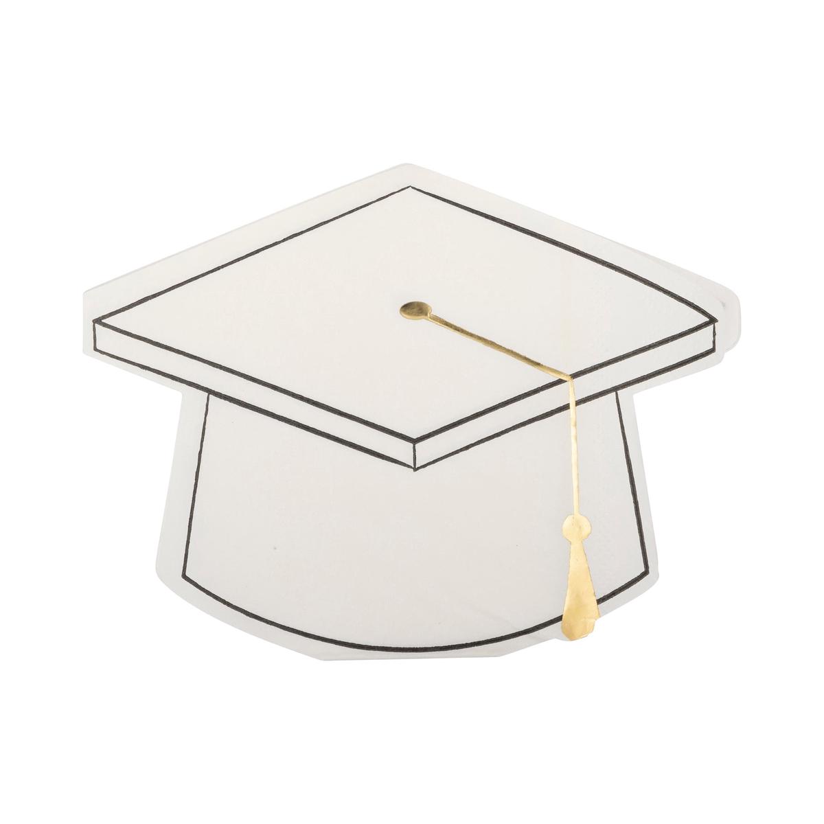 Graduation Cap Shaped Dinner Napkin | 18ct