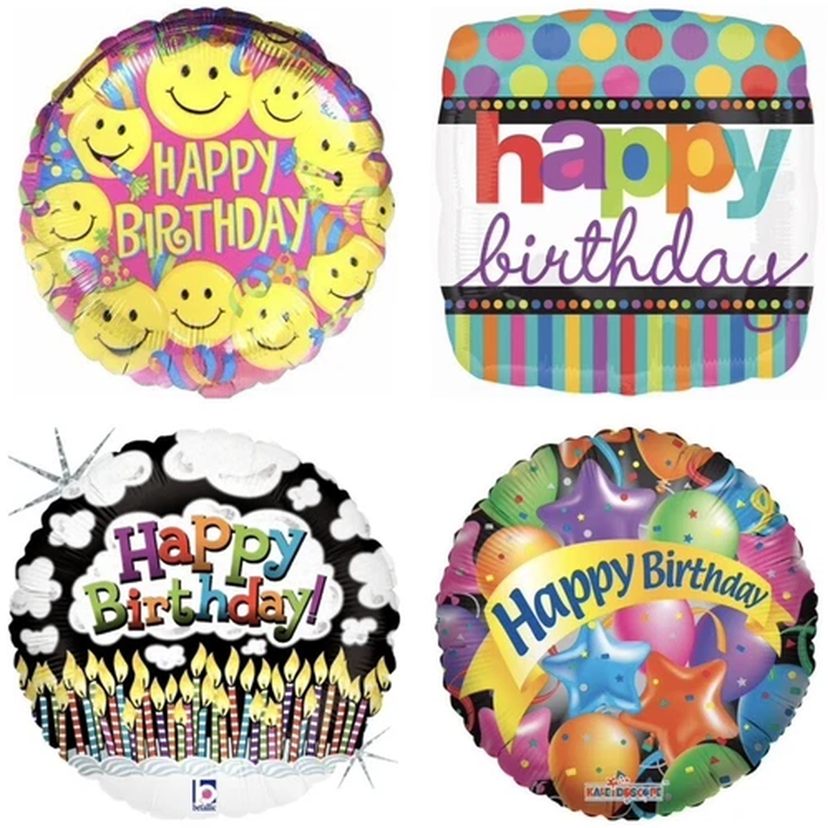 Happy Birthday 18" Generic Foil Mylar Happy Birthday Party Balloon Decorations B