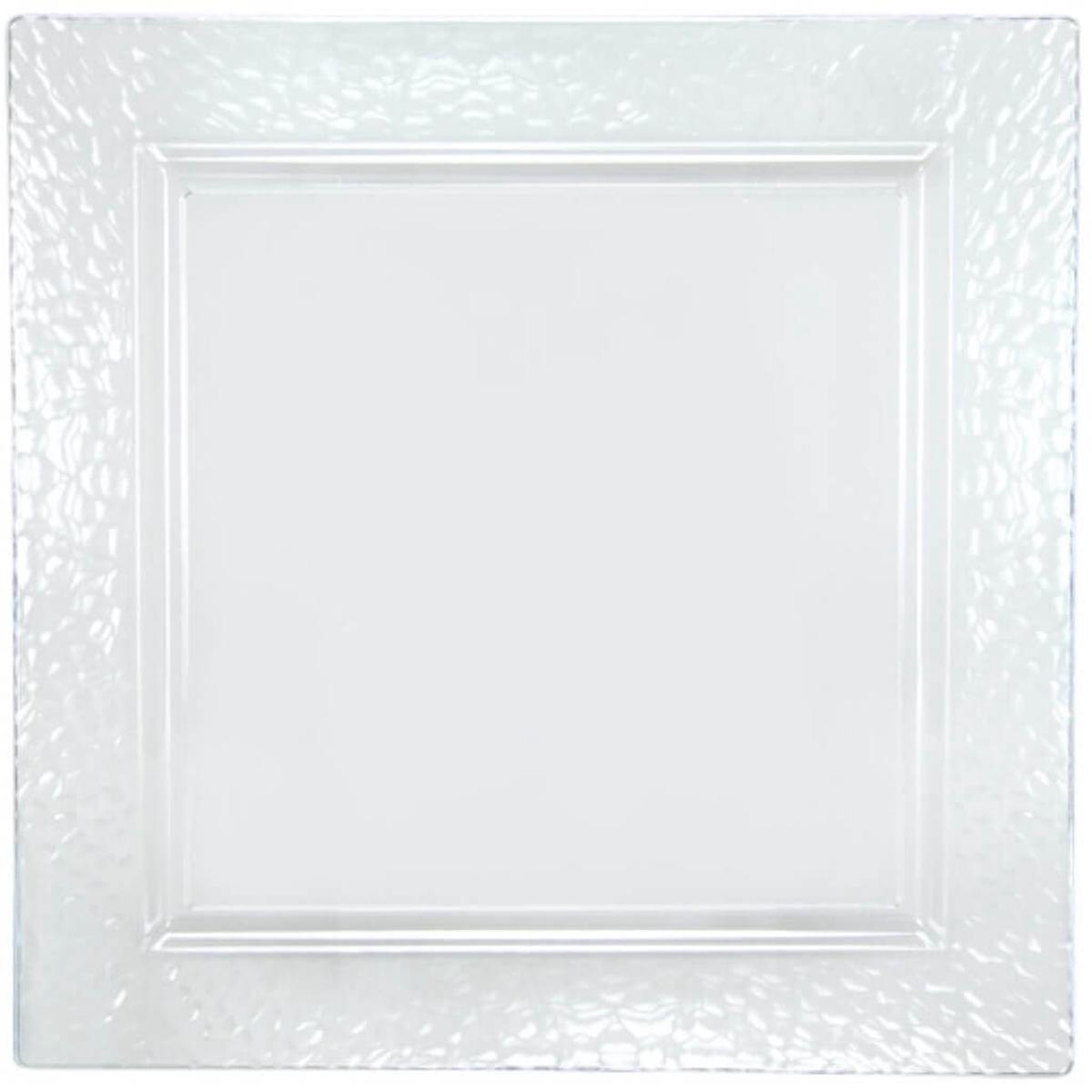 Lillian Square Clear Tray 12in 2Pk