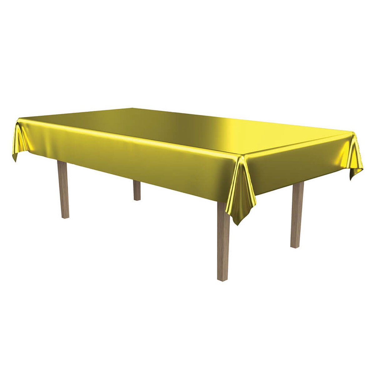 Metallic Rectangular Tablecover Gold 54in x 108in