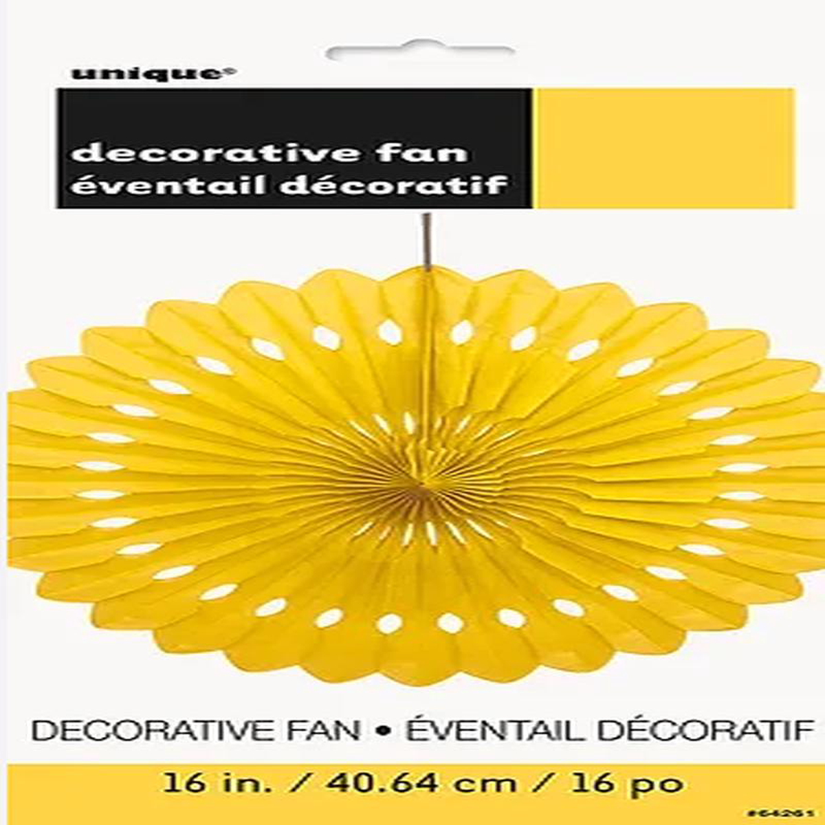 PAPER FAN 168243 1CT YELLOW