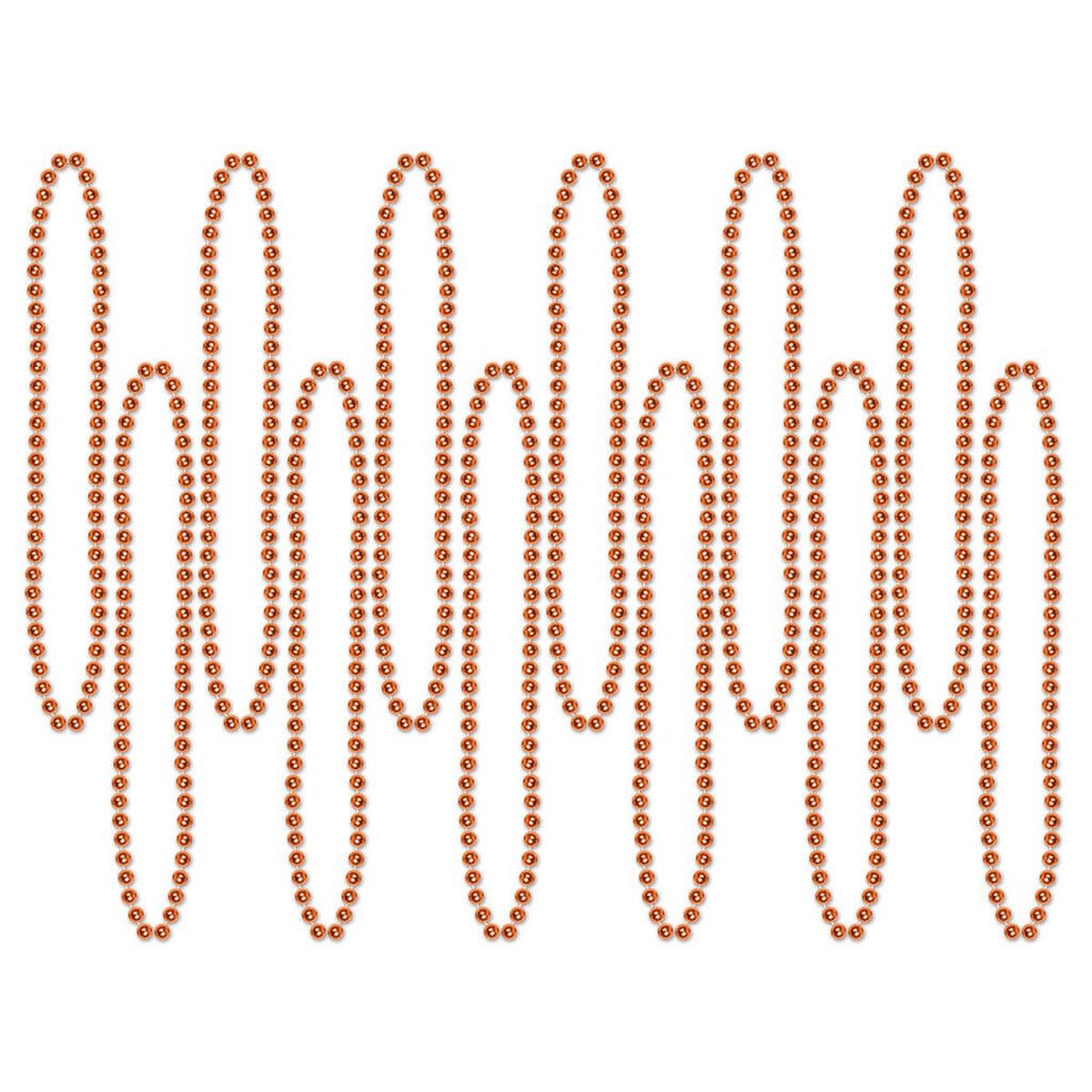 Party Beads Small Round Orange
