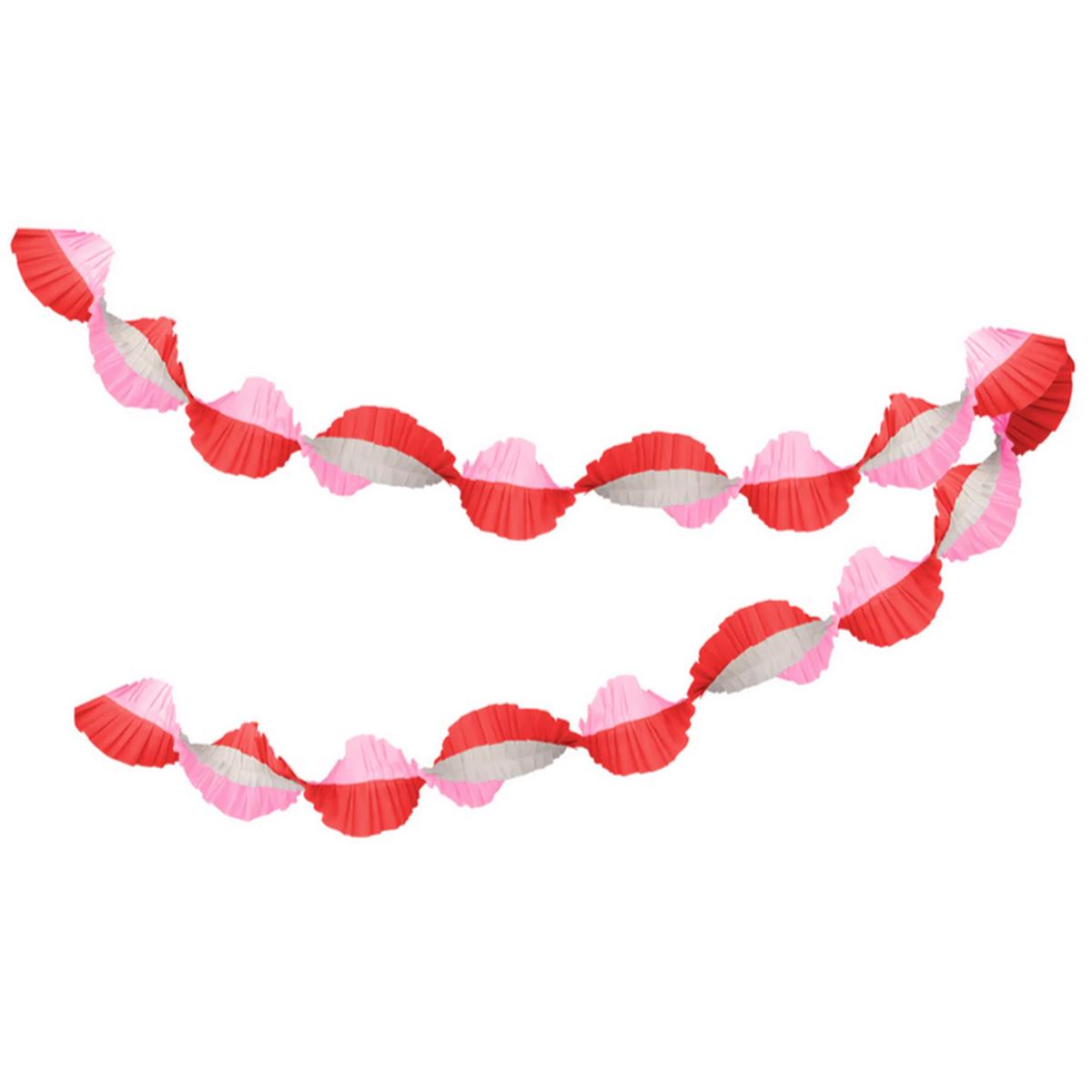 Pink & Red Stitched Streamer