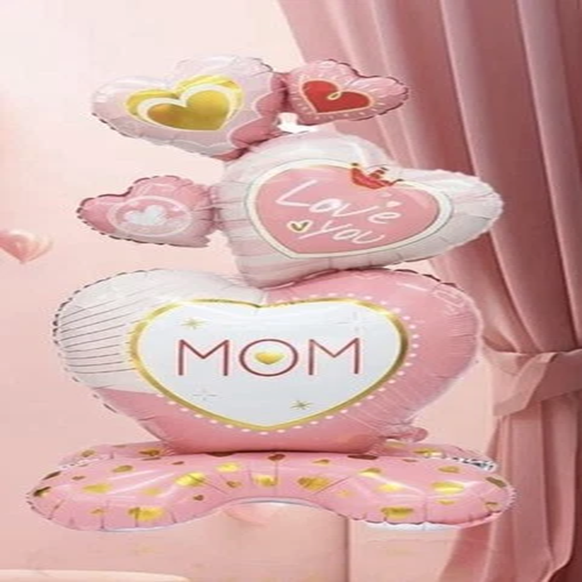 Pink, White, Gold Mother's Day Foil Ballon 60 in- FREE SHIPPING!
