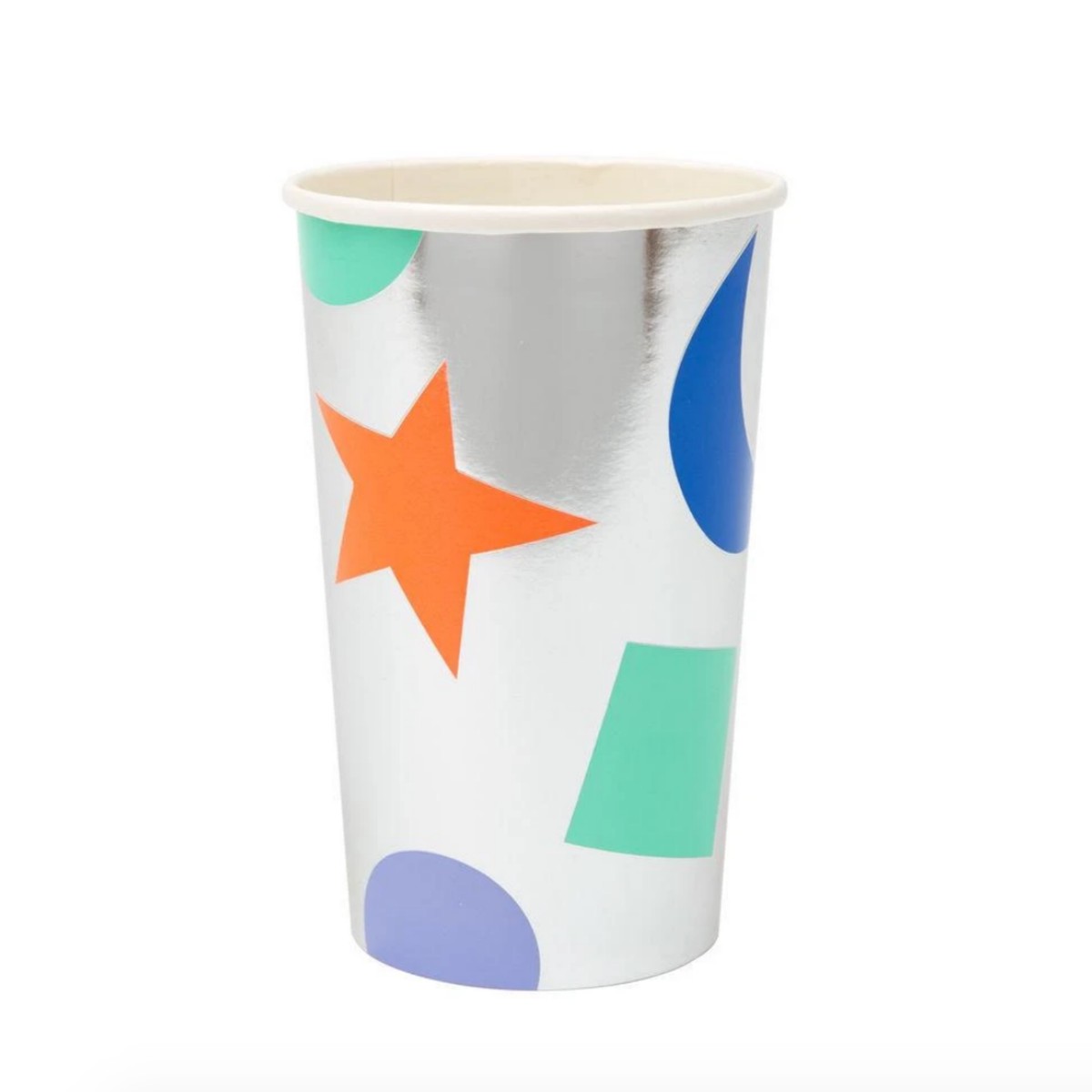 Silver Geometric Highball Cup (pk8)