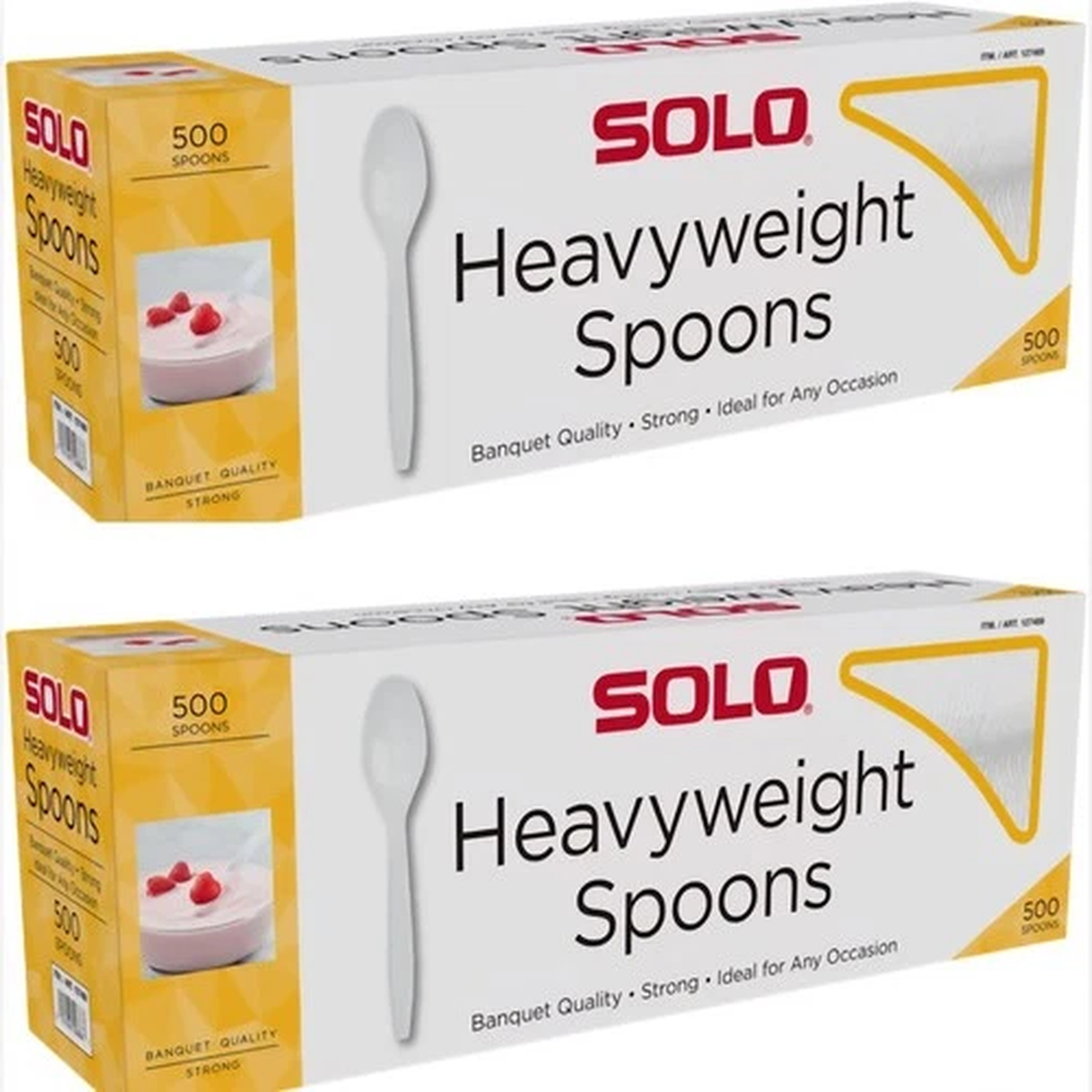 Solo White Heavyweight Spoons, 500 Count (2 Pack)
