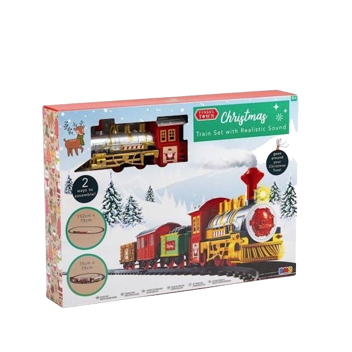 Tinsel Town Christmas Train Set With Sound Holiday Toy