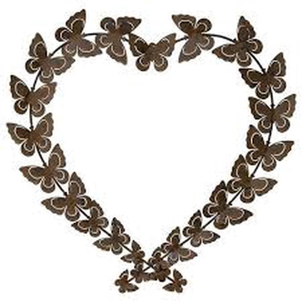 BUTTERFLIES ON HEART WALL ART