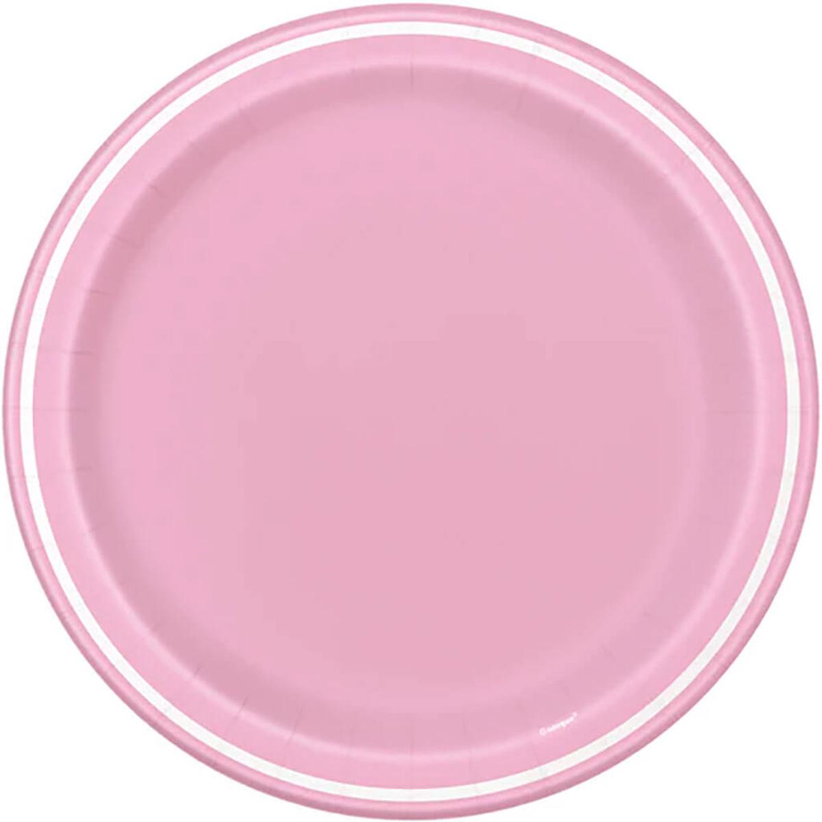 Lovely Pink Striped Dinner Plates 9in 8ct