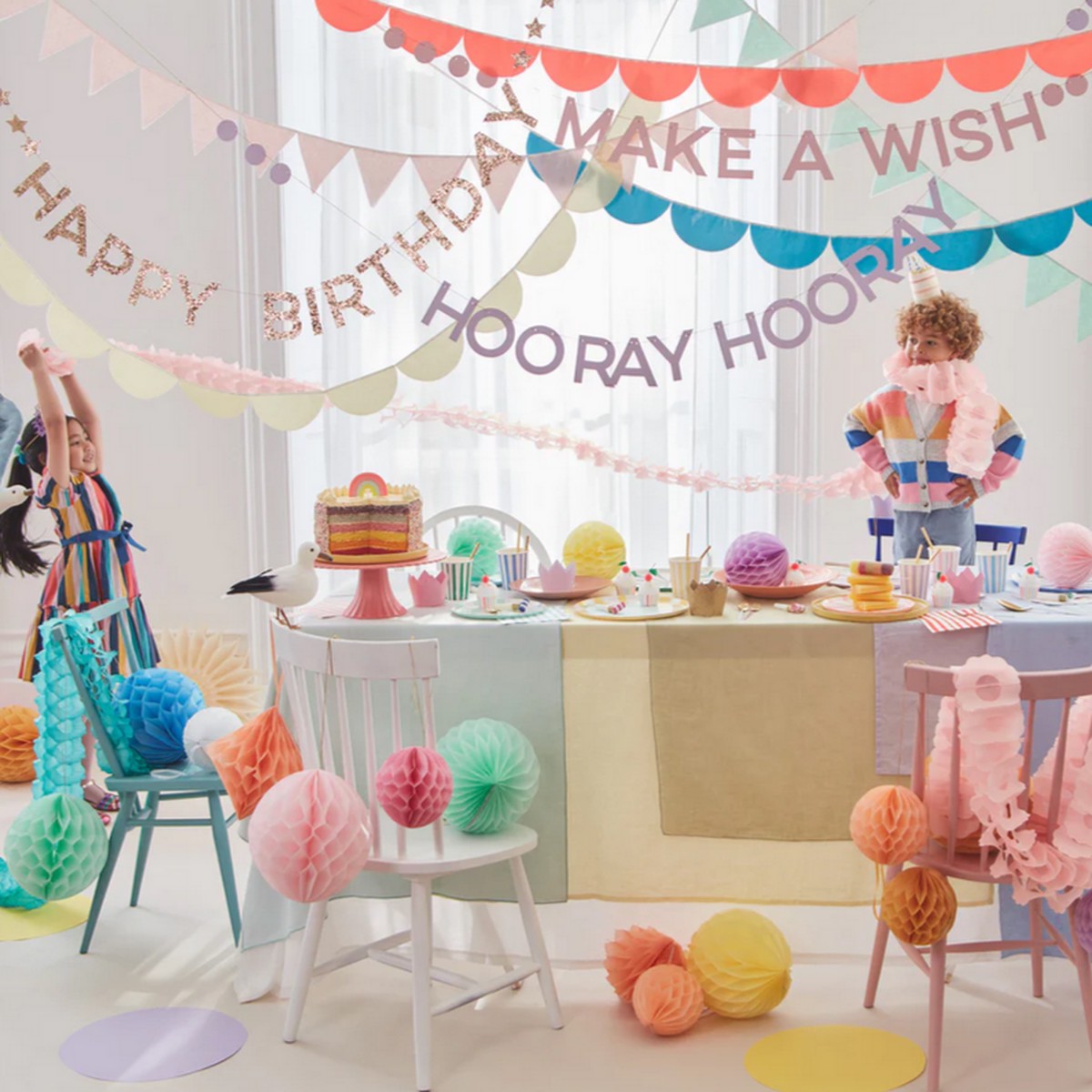 Rainbow Birthday Garlands (x8)
