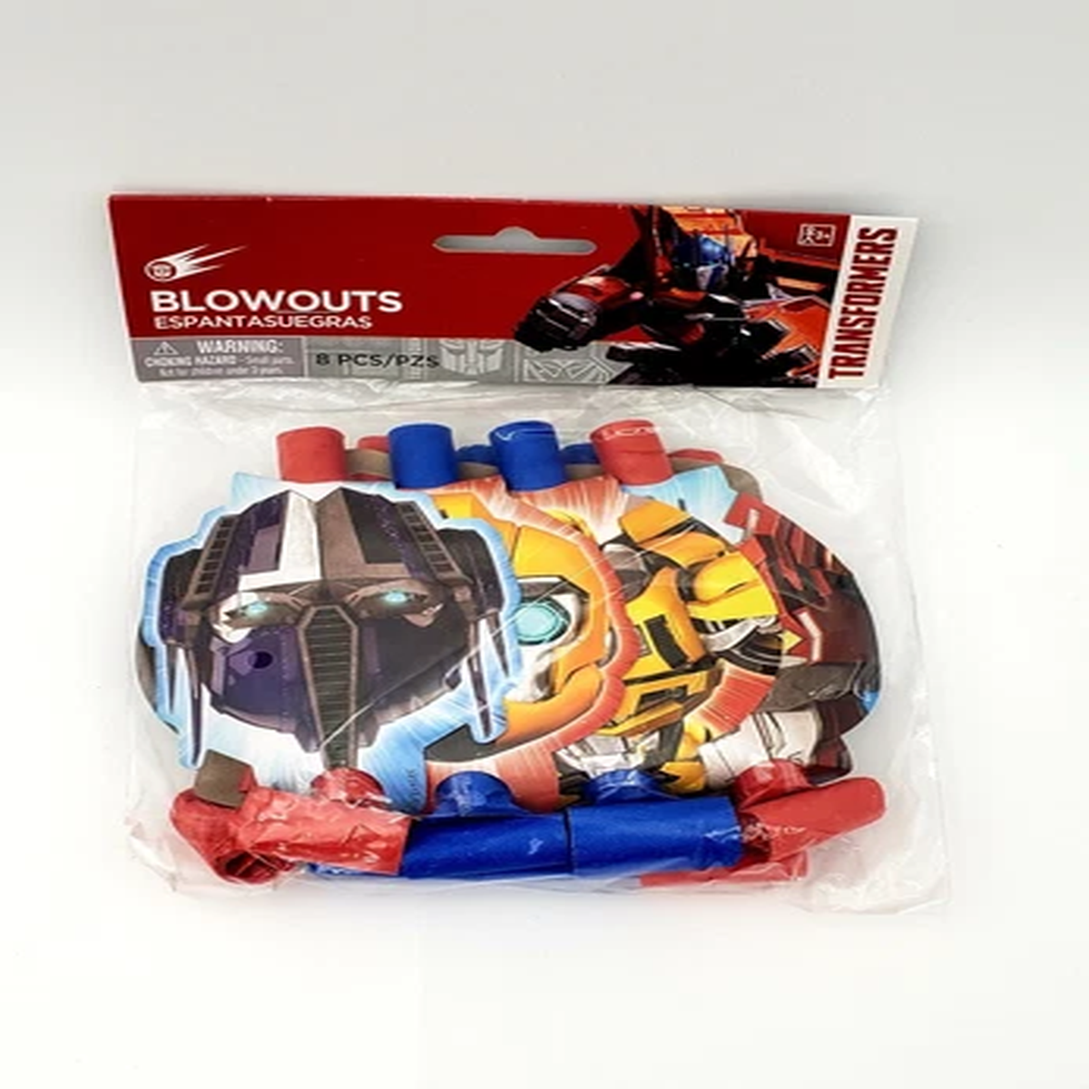 Transformers Blowouts Birthday Party Optimus Prime 8 PCS Favor Kids Hasbro New