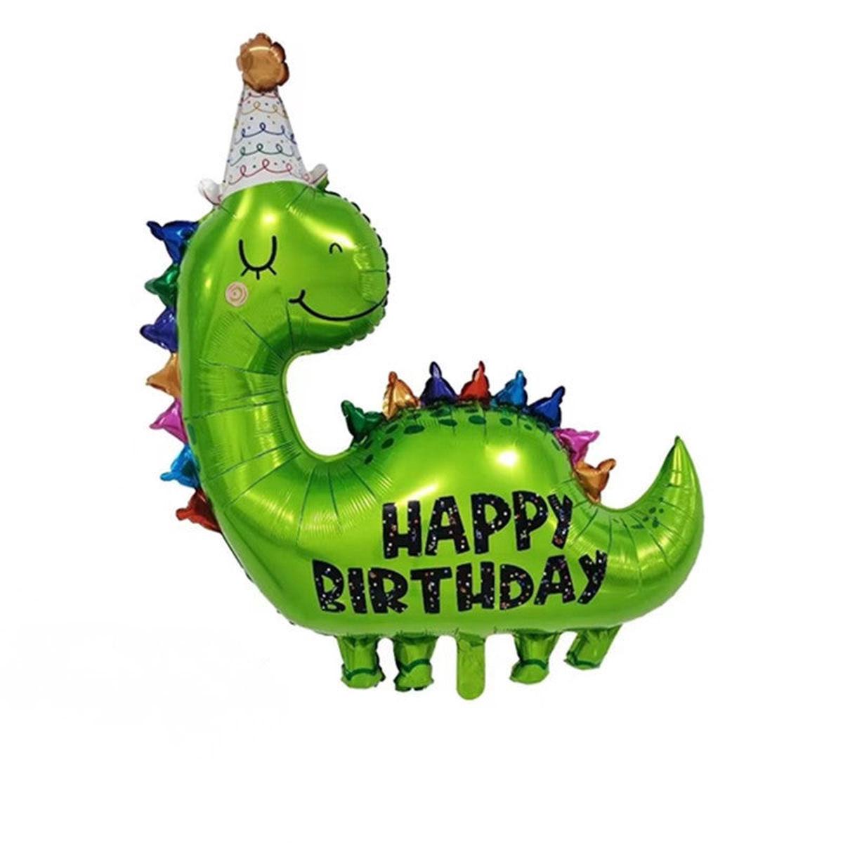 Dinosaur with HAPPY BIRTHDAY Helium Balloon - Perfect for Birthday Celebration!