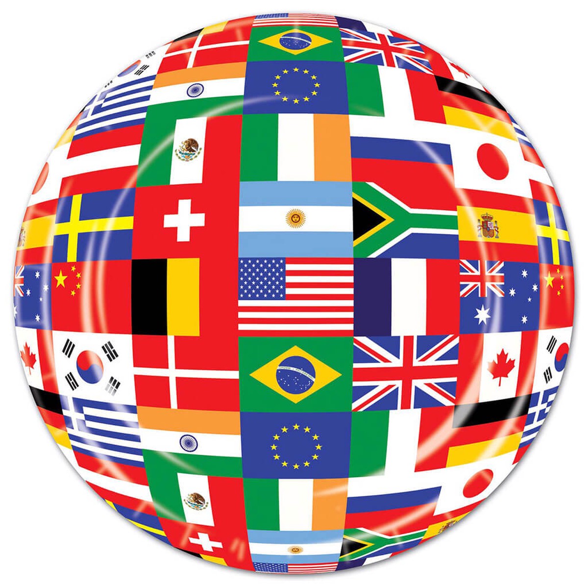 International Flag Plates 7in
