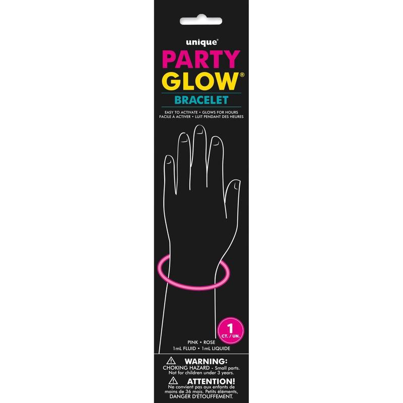 Pink Glow Stick Bracelet, 8 Inches, 1 Count