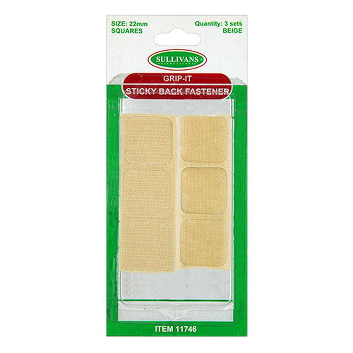 GRIP IT FASTENER 22MM SQR BEIGE