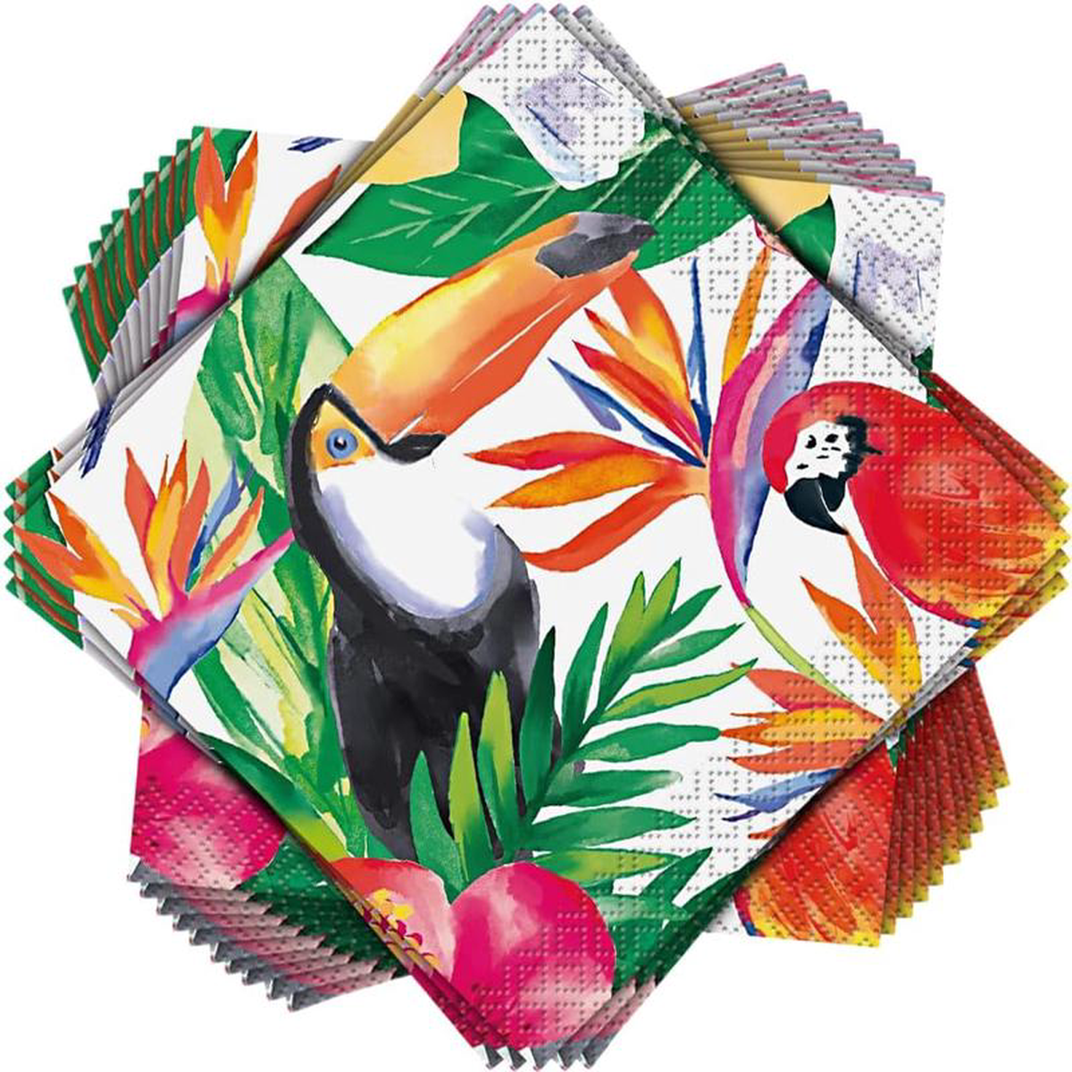 Palm Tropical Beverage Napkins (x16u)