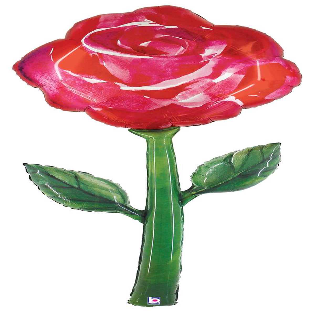 Betallic Fresh Picks Watercolor Rose 64 inch Shaped Foil Balloon Packaged 1ct