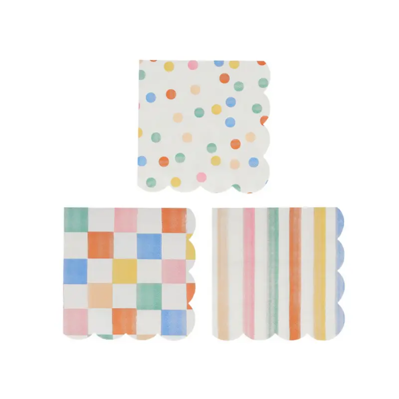 Colorful Pattern Small Napkins (pk16)