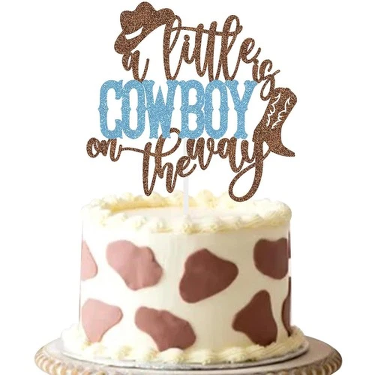 Cowboy Cake Topper Baby Shower Decoration Western Boy Baby Shower Decoration