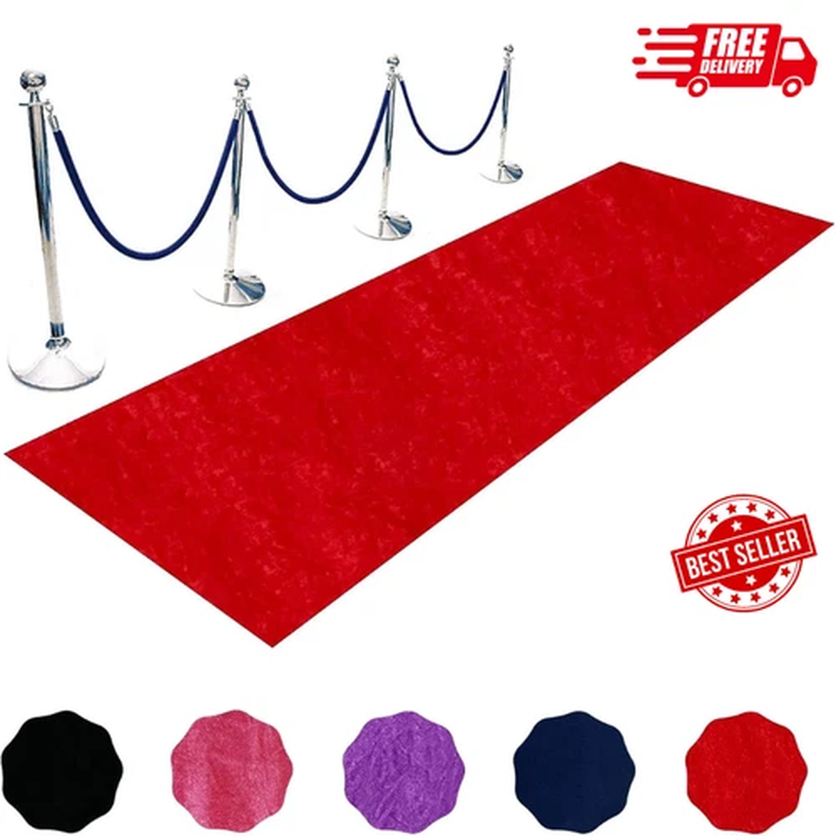 Red Carpet Runner for Party Wedding Aisle Decorations 4FTx15FT Aisle Runners ...