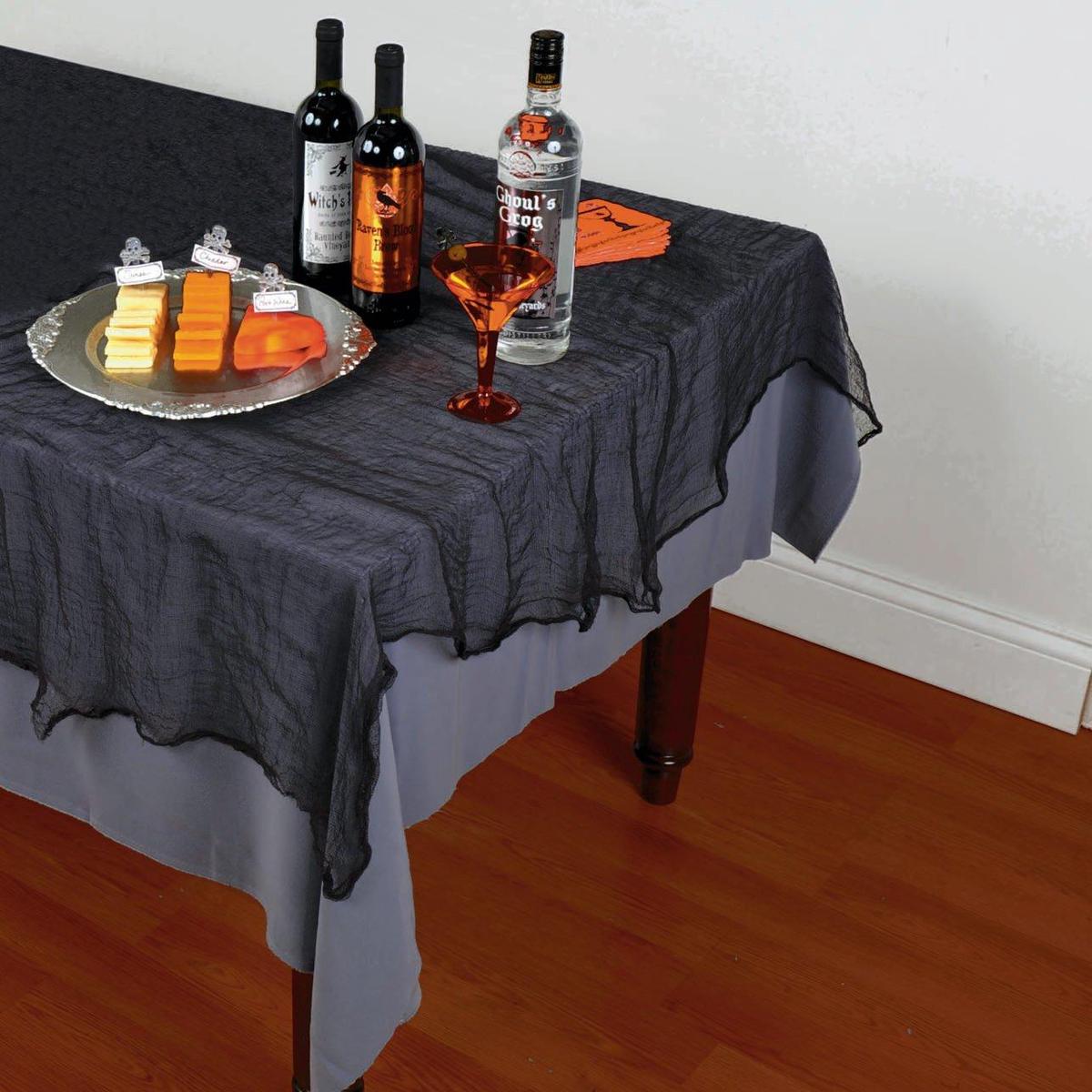 Tablecloth - Black Chiffon - Amscan