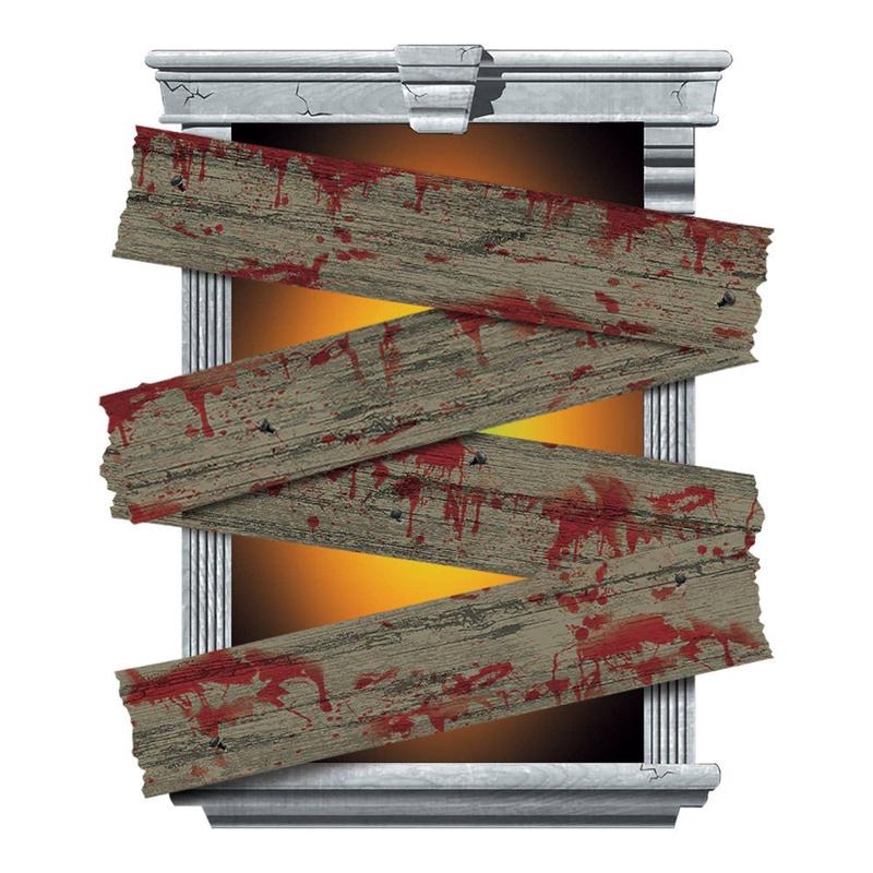 Window Decorations - Battered Boards (4ct) - Amscan