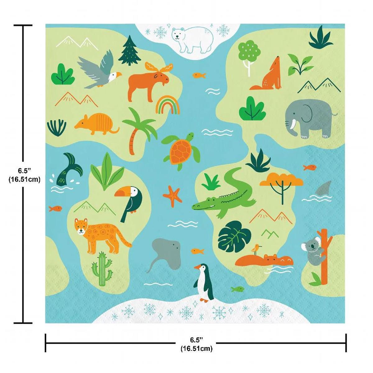 World Adventure Lunch Napkin 2ply, 16ct