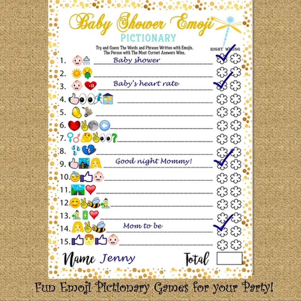 Baby Shower Games Fun Game Cards for Girls Boys Baby Shower Party
