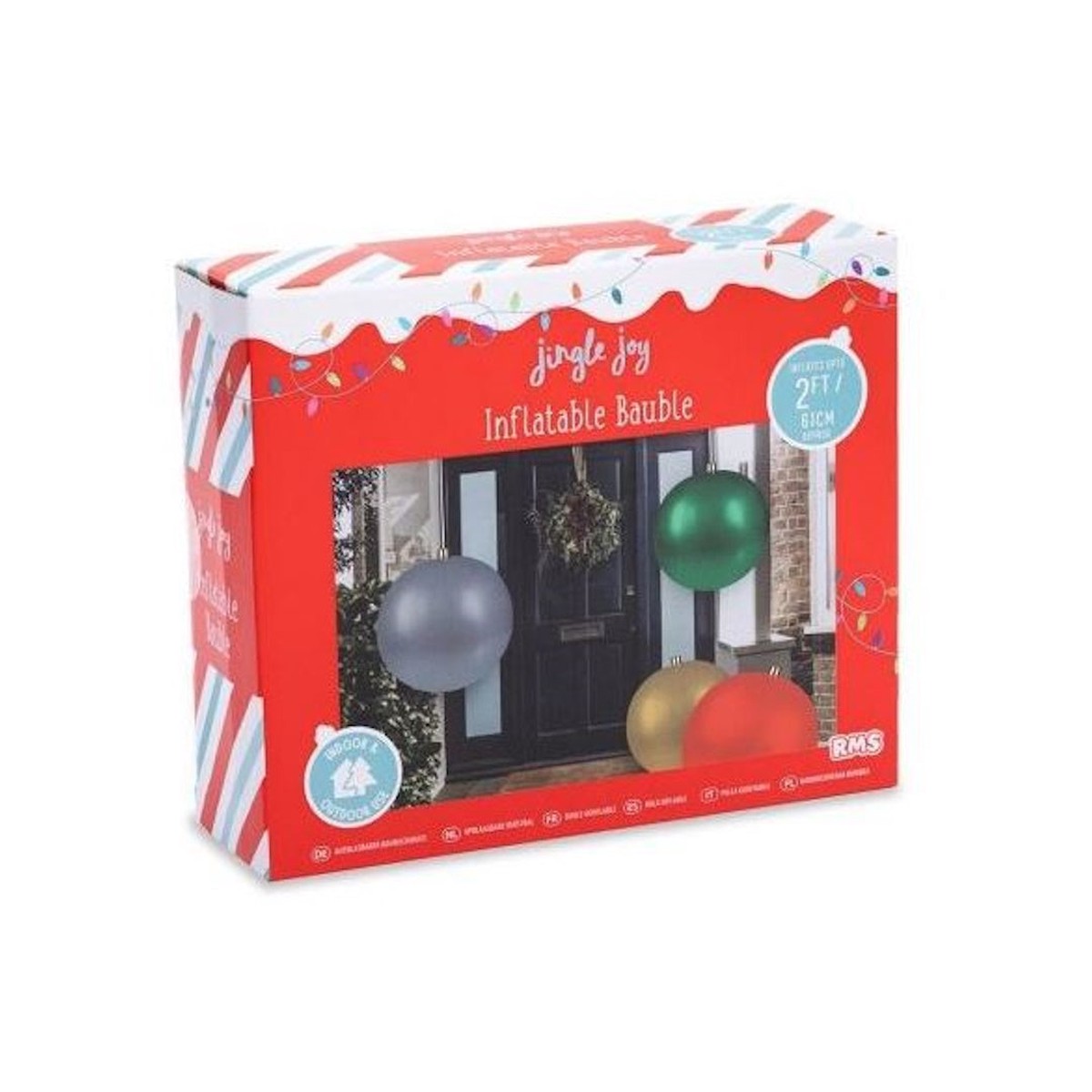Jingle Joy Green Inflatable Christmas Bauble Decoration