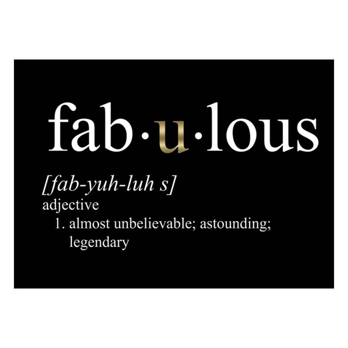 Fabulous Definition Greeting Card
