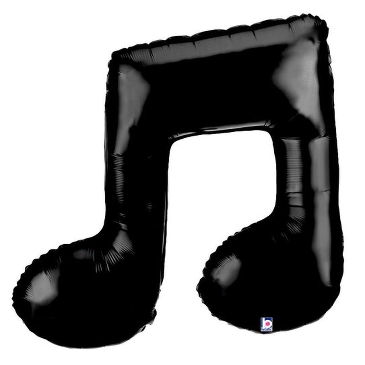 408243 Black Beamed Music Note Balloon