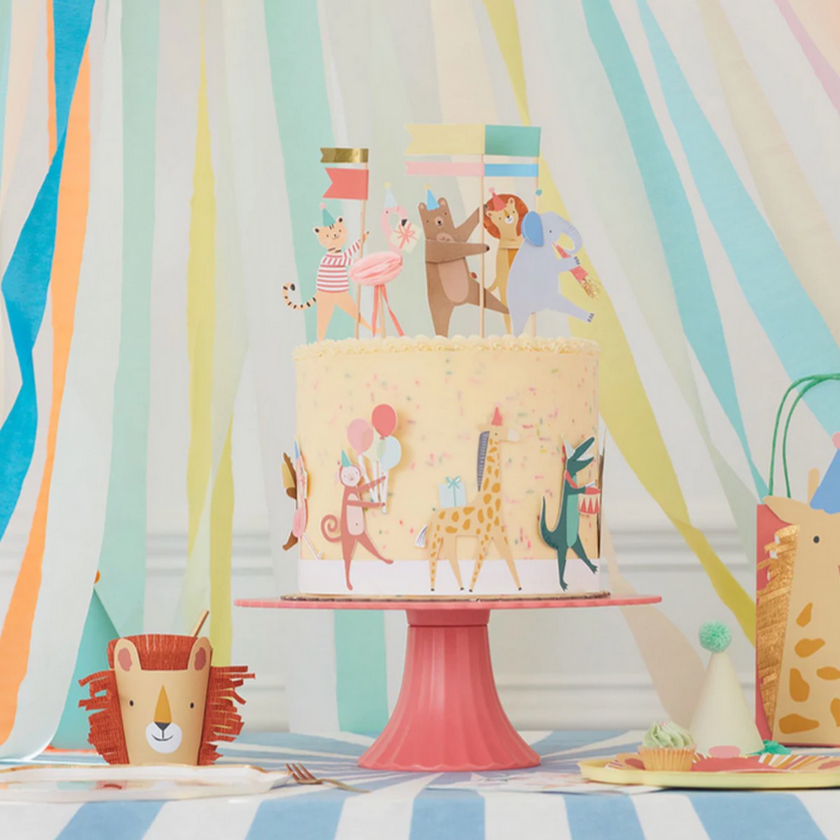 Animal Parade Cake Wrap Toppers