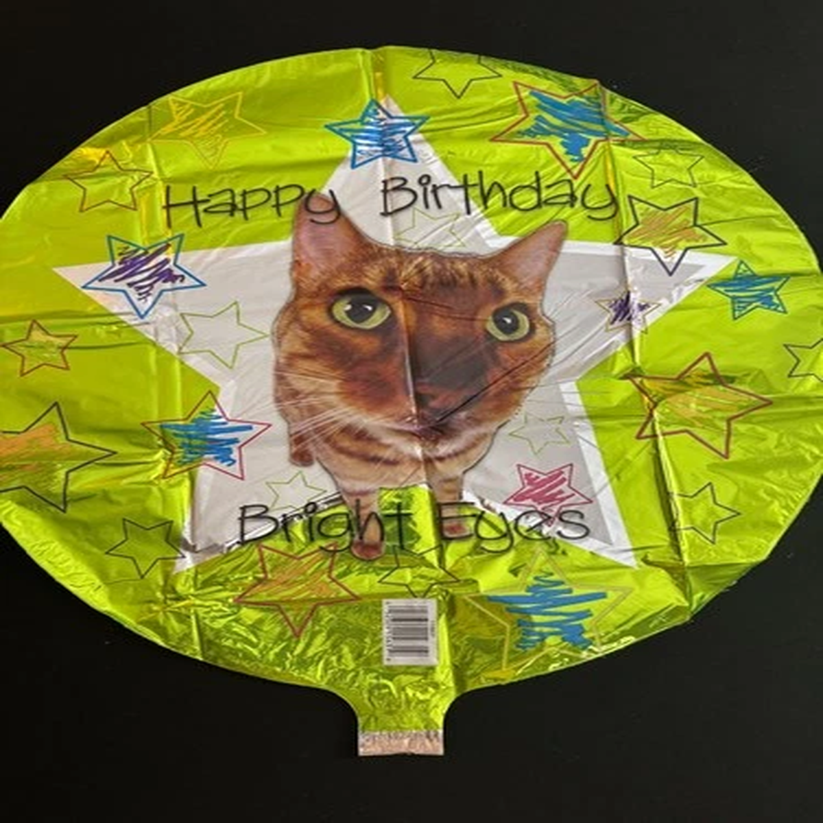 18" Happy Birthday Foil Balloon - Cat-Happy Birthday Bright Eyes