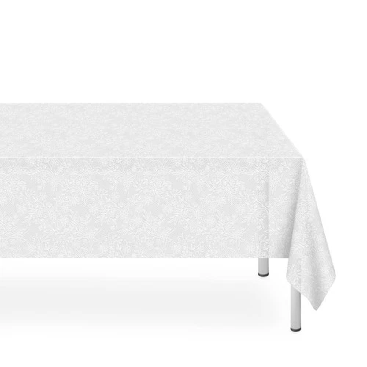 6 Pack Plastic Lace Tablecloth, White Plastic Table Cloths for Parties Dispos...