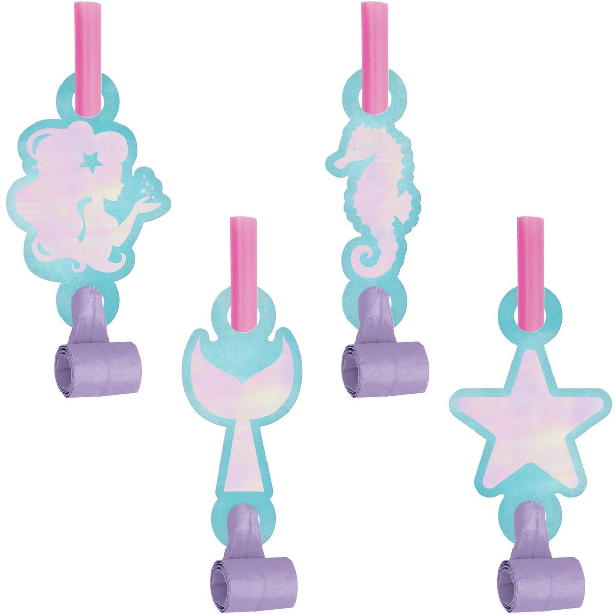 Mermaid Shine Blowout Noisemakers | 8ct
