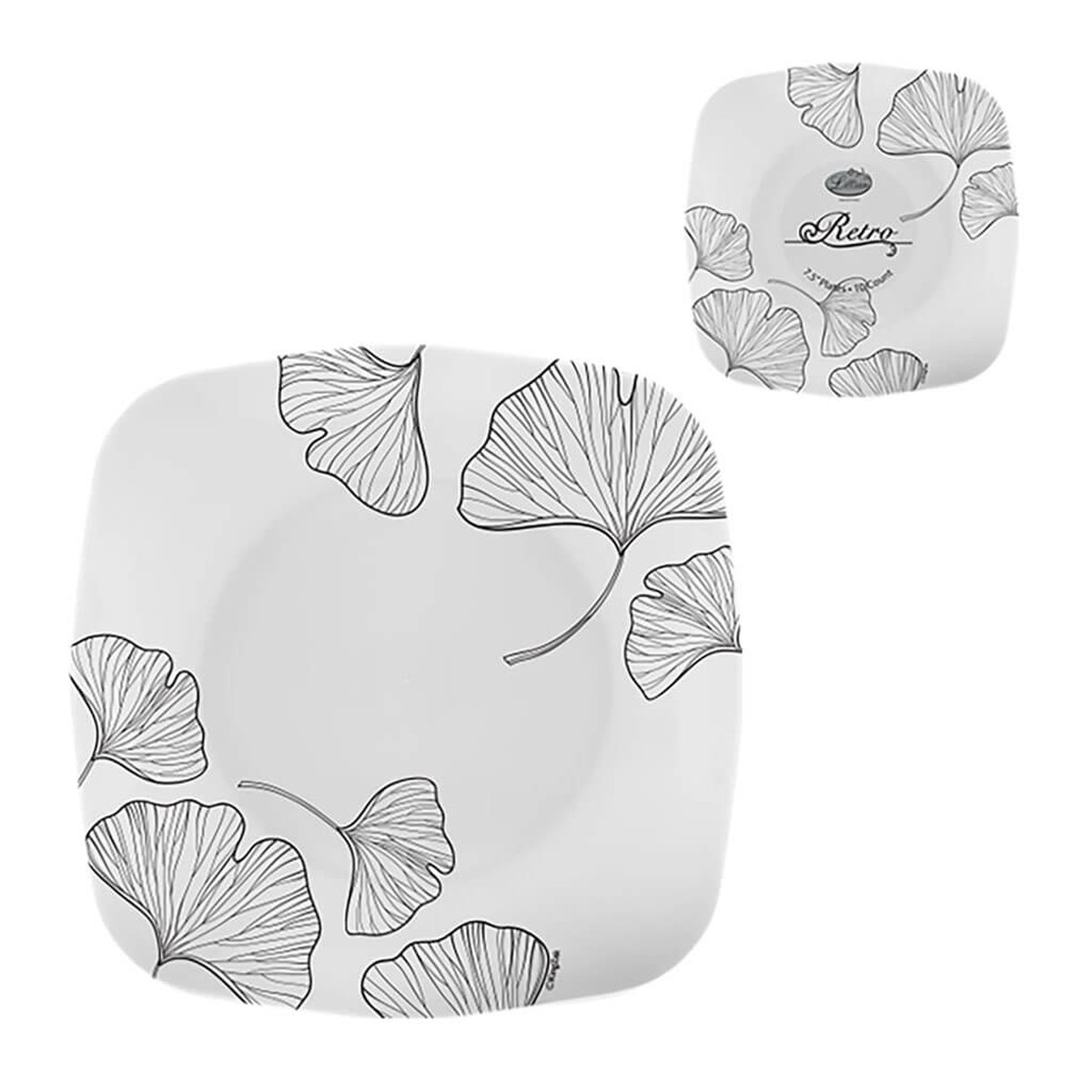 Black Retro Pearl Plate 75in 10ct