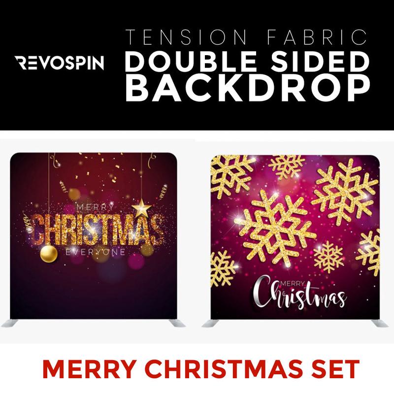 Christmas Set-51 Double Sided Square Tension Fabric Photo Booth Backdrop