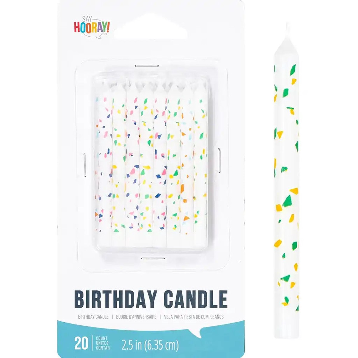 Confetti Print Candles 20ct