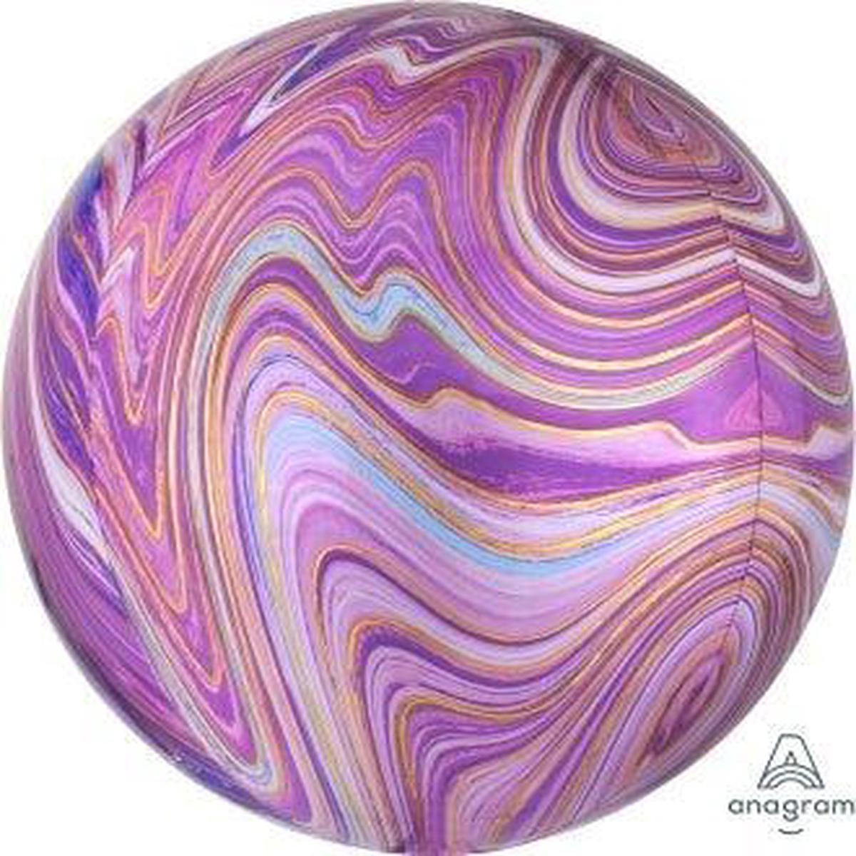Purple Marblez Orbz Balloon 15" | 1ct