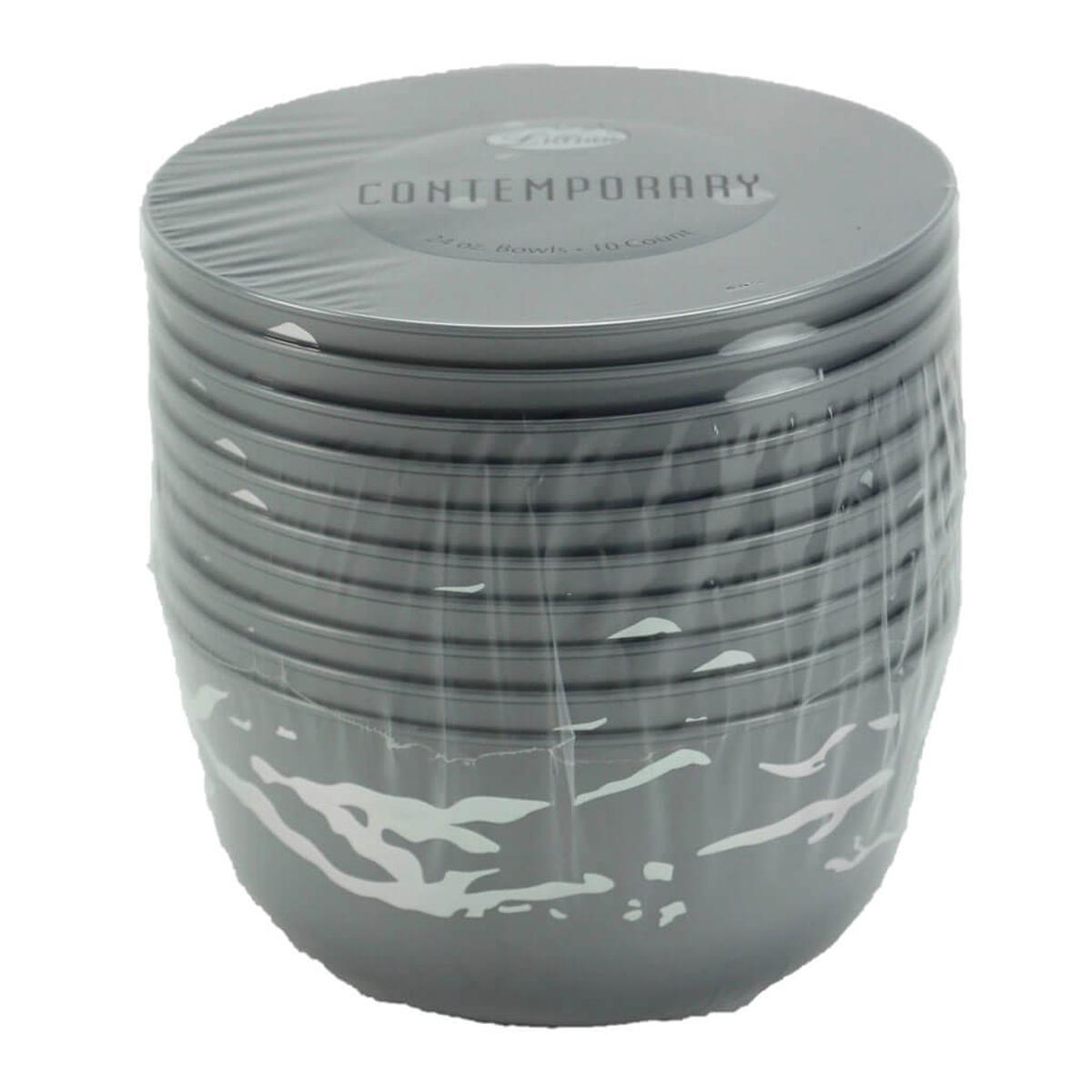 Silver on Silver Marble Bowl 24oz 10ct