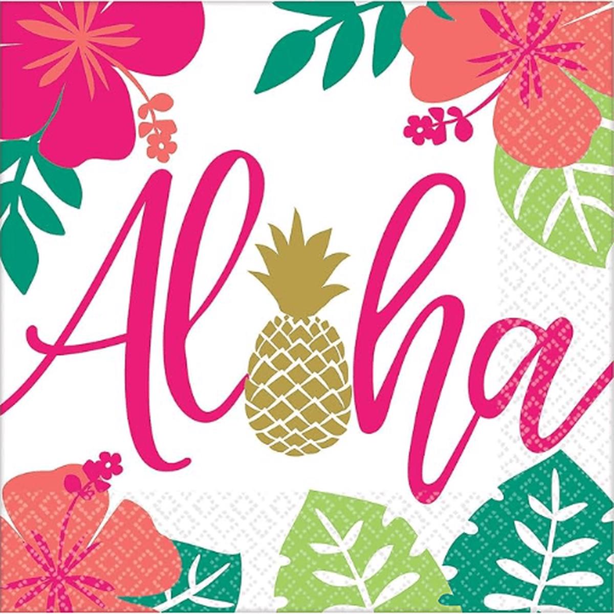 6.5" Luncheon Napkins - You Had Me at Aloha (16ct) - Amscan