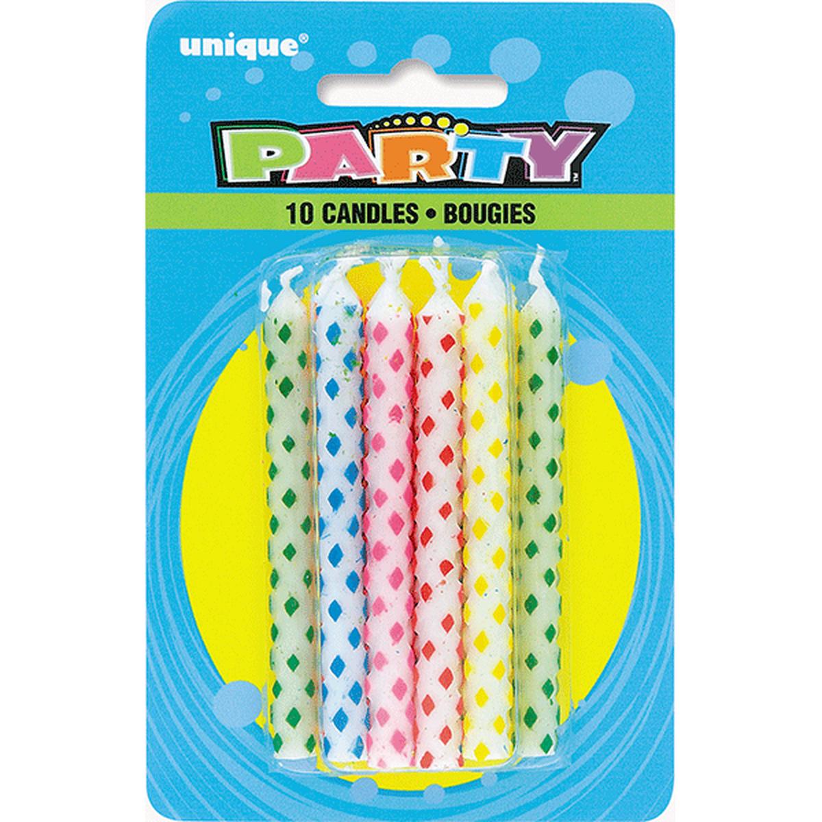 Diamond Design Birthday Candles | 10ct