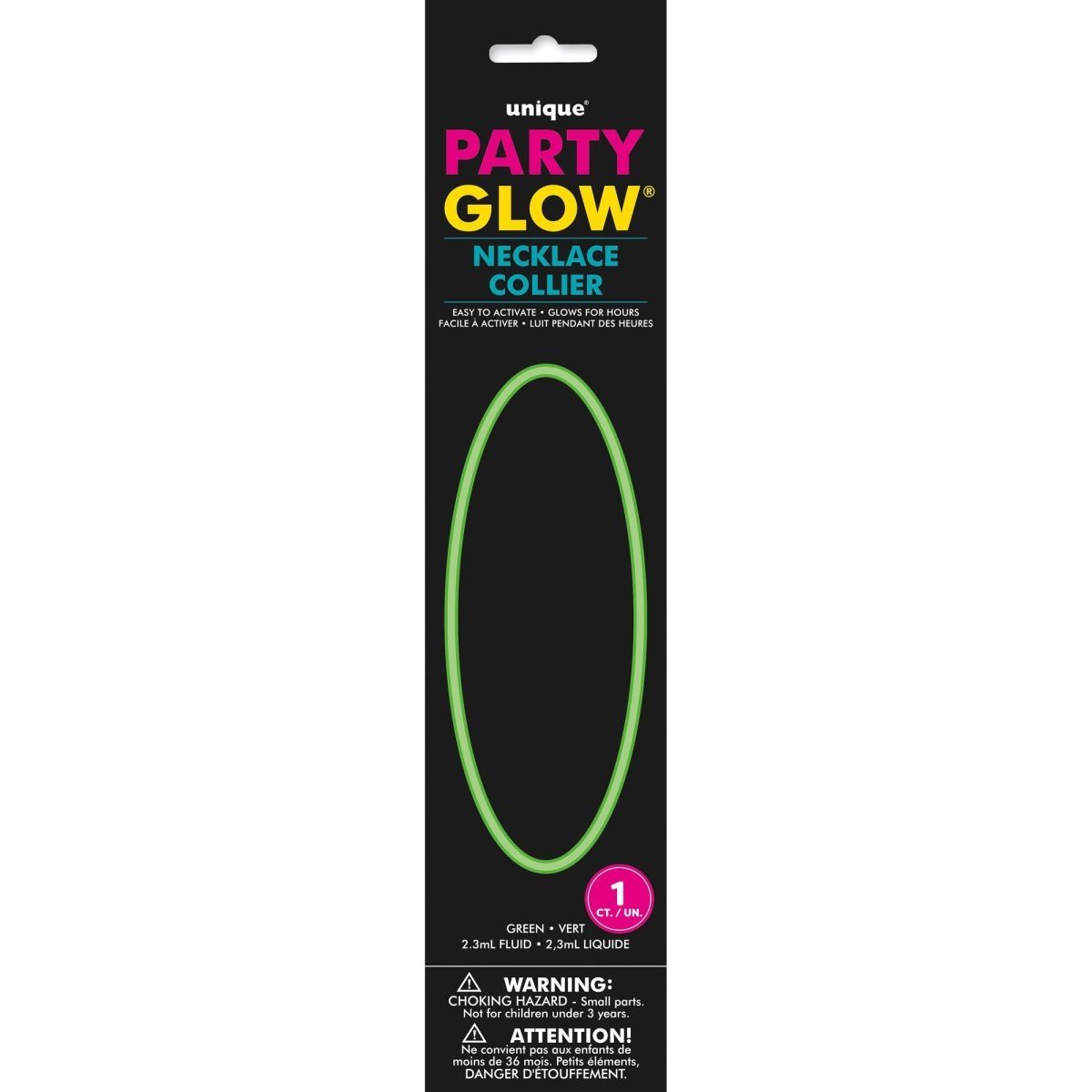 Green Glow Stick Necklace, 20 Inches, 1 Count